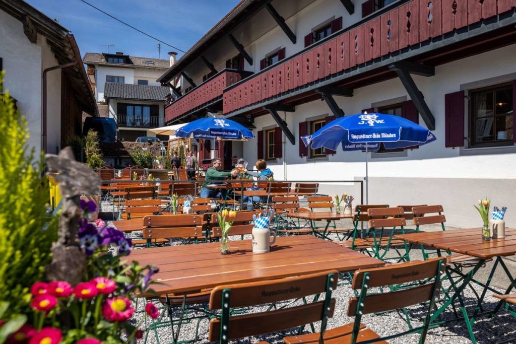 Biergarten des Gasthof zur Post Saulgrub